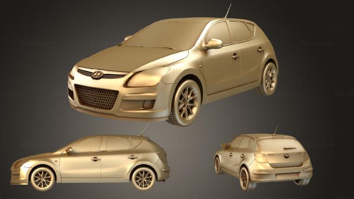 Автомобили и транспорт (Hyundai i30 2010, CARS_1936) 3D модель для ЧПУ станка